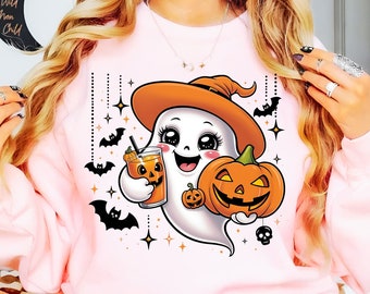 Spooky vibes Png, Spooky Smile Png, Spooky Season Png, Sublimation, Halloween Png, Cute Ghost Png, Halloween Ghost, Coffee Png, Boojee Ghost