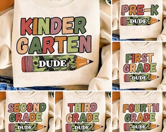 Retro Back to School PNG Bundle, Kindergarten Png, First Day of School Png, Kindergarten Dude, First/Second/Third/Fourth Grade