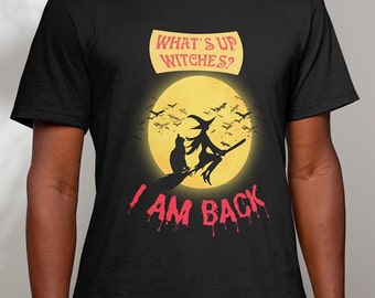 Witches I AM Back PNG, Witch Sublimation Png, Halloween Season Png, Coquette Halloween Png, Halloween Design, Witch Png, Digital Download