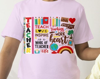 Teach Love Inspire PNG, Teacher Png, Back to School Png, Teacher Dalmatian PNG, Teacher Gift, Teacher Sublimation, Teacher Appreciation