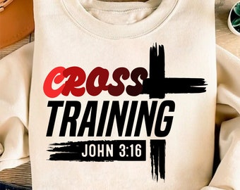 Christian Cross Shirt PNG Jesus Sublimation Vintage Graphic T-Shirt Design Religious Easter Cross Training PNG Faith Based Fathers Day PNG