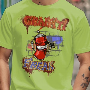 Graffiti Freak T-Shirt - Urban Street Art Style Tee - Bold Streetwear Apparel - Unique Art T-Shirt - Alternative Fashion T-Shirt