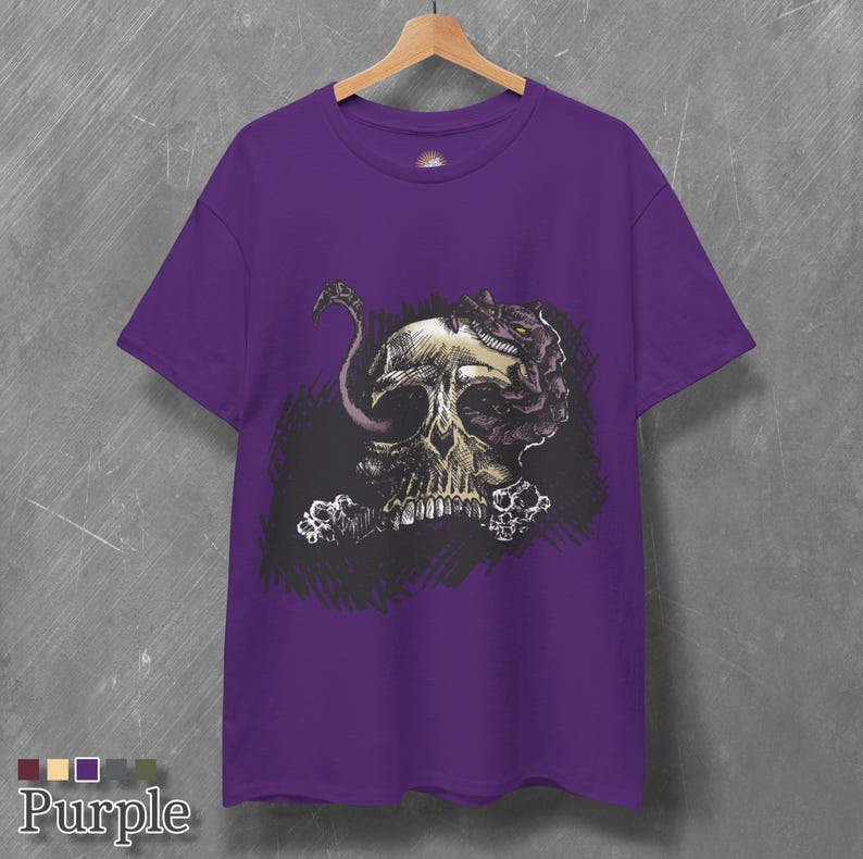 Camiseta de arte gótico de criatura tiránida para fanáticos de la ciencia ficción y la fantasía - Camiseta de calavera de terror de ciencia ficción oscura - Regalo único con diseño de terror imagen 2