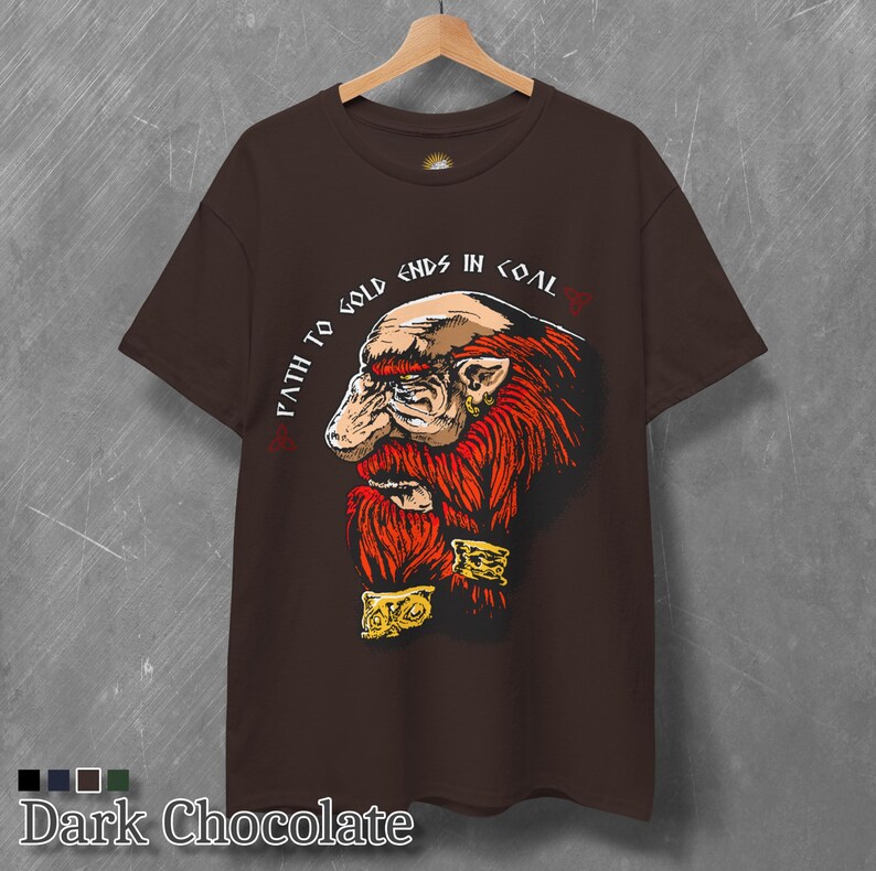 Wisdom of Dwarfs T-Shirt - Fantasy Gnome T-Shirt - Mythical Tee - Unique Fantasy Gift image 2