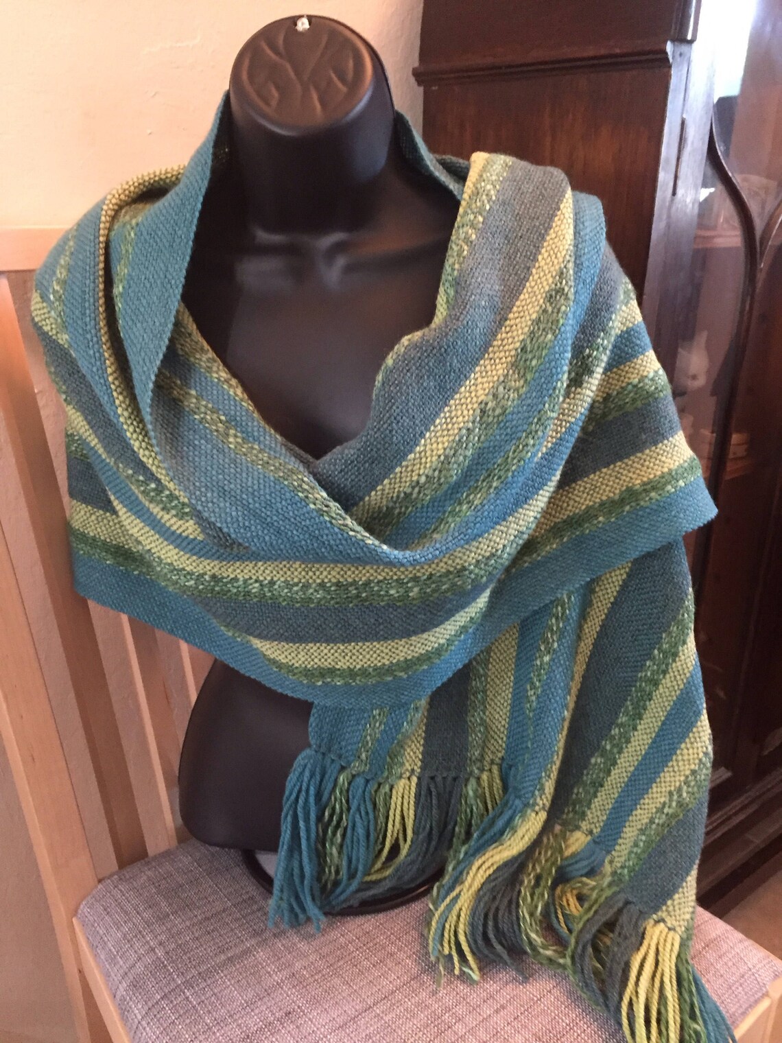 colourful woven shawl
