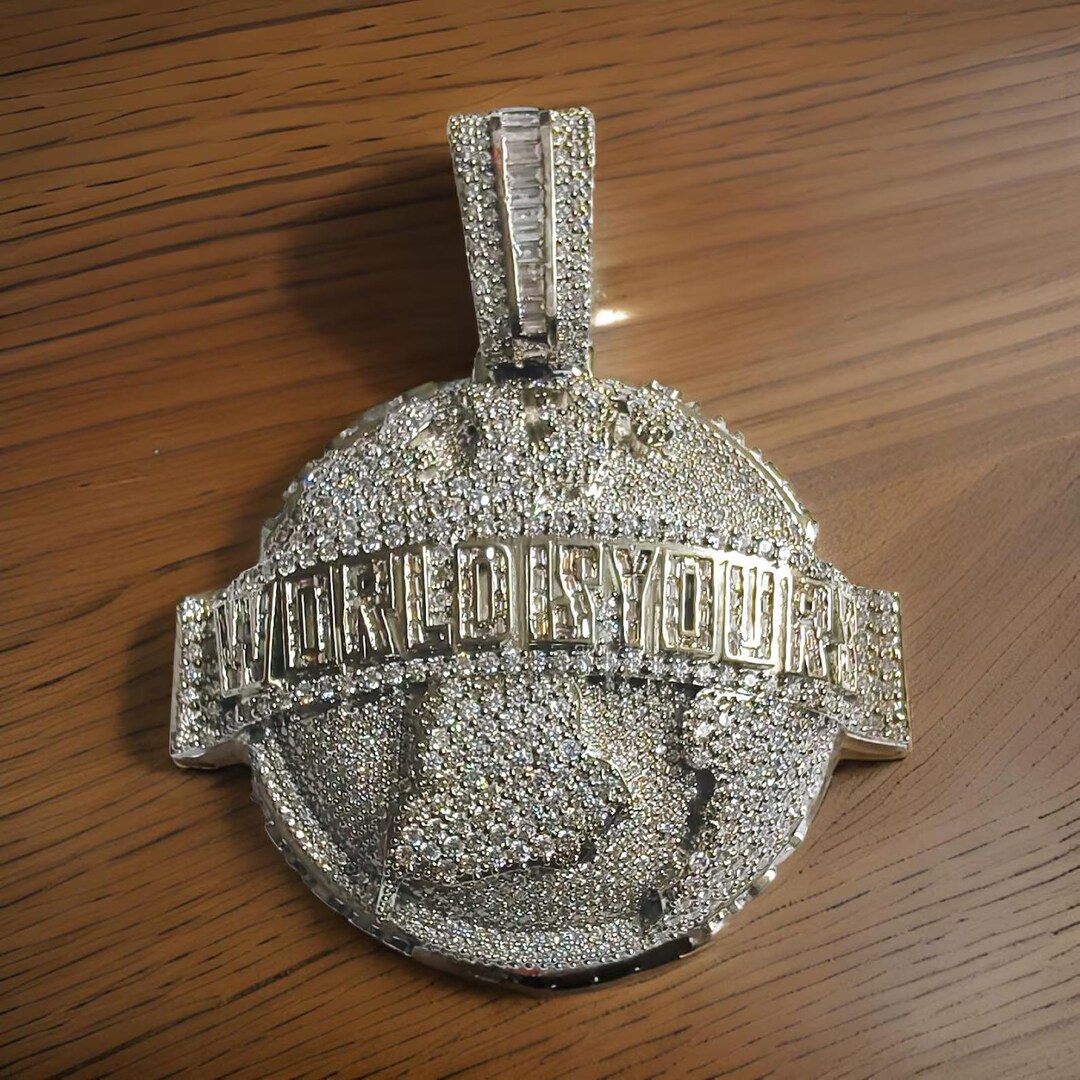 Rectangle Diamond Rapper Pendant Diamond