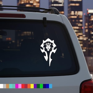 Wow World Of Warcraft Horde Alliance Car Window Vinyl Decal Bumper Sticker