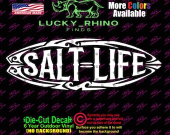Salt Life Surf Board Beach Ocean Sea Car Window Vinyl Decal Bumper Sticker