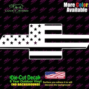 Chevy Chevrolet Truck Car American Flag USA Window Decal Sticker