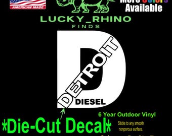 Pegatina de vinilo para ventana de coche con el logotipo de Detroit Diesel