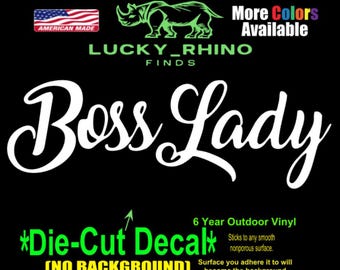 Boss Lady Power Fem Girl Woman Car Window Vinyl Decal Sticker