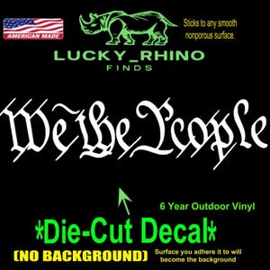 9&quot; We The People Constitution USA Country Car window Vinyl Decal Bumper Sticker