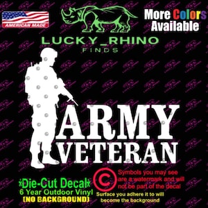 USA Army Veteran Soldier Military America Car Window Vinyl Decal Sticker