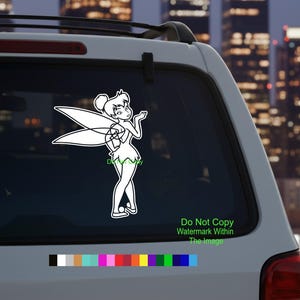 Tinker Bell Vinyl Decal, Fairy Car Sticker, Laptop Decal, Tinkerbell Wall Decor, Waterproof Vinyl Sticker, Fairy Tale Gift