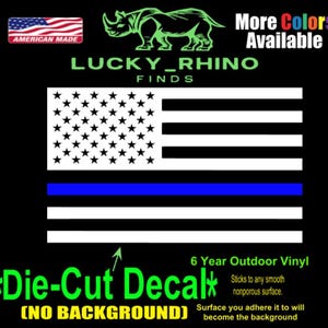 Blue Lives Police Flag Car Window Vinyl Decal Bumper Sticker IGY6 Veteran line