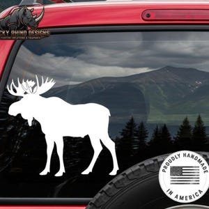 Wildlife Moose Silhouette Vinyl Decal - Truck & Car Sticker