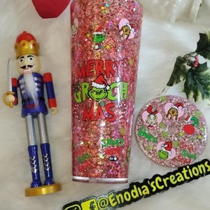 GRINCHy snowglobe tumbler
