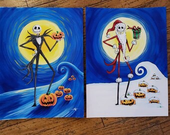 Jack Skellington nightmare before Christmas SET of 2