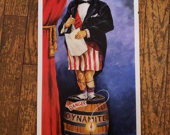 Haunted mansion stretched painting dynamite PRINT