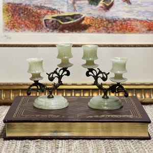 Beautiful Vintage Candle Holder Set