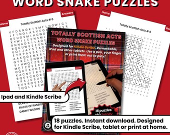 Quebra-cabeças de palavras musicais escocesas: PDF interativo (Kindle Scribe, iPad)