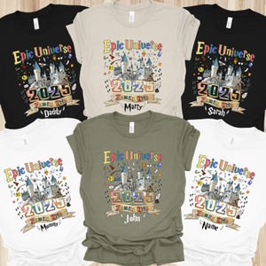 Custom Epic Universe Family Shirts, Epic Universe 2025 Shirts, Epic Universe Shirt, Epic Universe Matching Shirts, Epic Family Trip Shirts