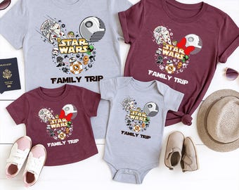 Custom Star Wars Shirt, Personalized Star Wars Group Shirt, Matching Family Star Wars Shirt, Disney Star Wars Tee, Mickey Ears Star Wars Tee
