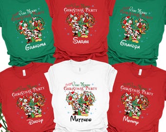 Custom Disney Trip Christmas Shirt, Disney Christmas Shirt, Christmas Family Matching Shirt , Disneyland Christmas Shirt, Disney Holiday Tee