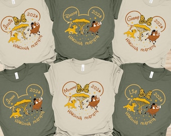 Camiseta personalizada de Disney Hakuna Matata, camisetas de Disney Safari, camisetas de Animal Kingdom, camisetas familiares de Disney, camisetas de Disneyworld, camisetas de Disney Safari