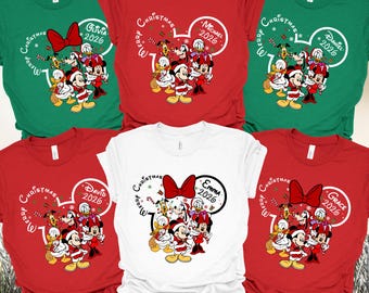 Custom Disney Christmas Shirt, Personalized 2026 Disney Christmas Shirt, Matching Family Disney Christmas Shirt, Disney Trip 2026 Christmas