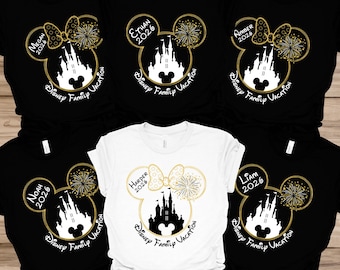 Custom Disney Family Vacation Shirts, Disney Family Matching 2026 Shirts, Disney Birthday Shirt, Personalized Disney Name Shirts