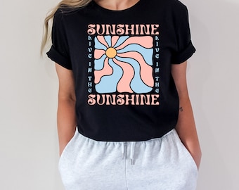 Sunshine Graphic Tee: Retro Sun Lover Shirt