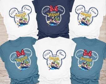 Custom Disney Cruise 2026 Shirts, Family Matching Cruise Shirt, Disney Cruise Matching Shirt, , Personalized Disney Cruise 2026 Name Shirt