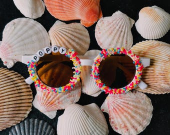 Custom Name Sprinkle Party Sunglasses-Customize!