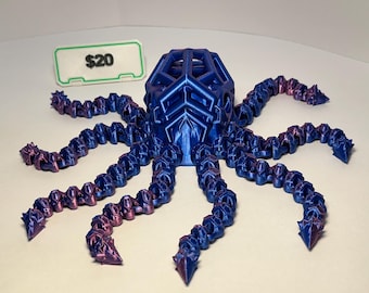3d printed articulated flexi octopus creature