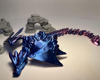 3d printed articulated flexi Wyvern Dragon - winged