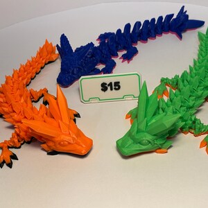 Articulated Flexi Baby Crystal Dragon Toy and Egg