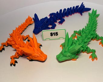 Articulated Flexi Baby Crystal Dragon Toy and Egg