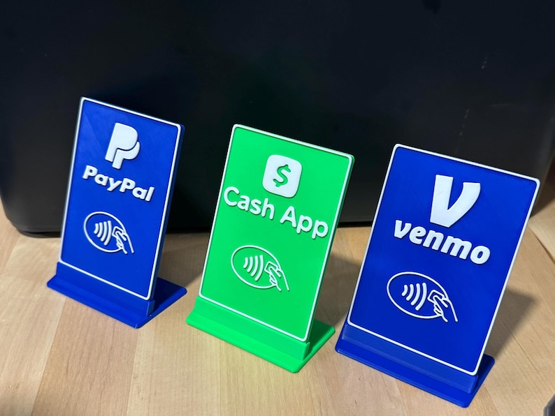 Tap to Pay NFC payment tabletop card - Perfect for Farmers Markets and Vendor Fairs image 1
