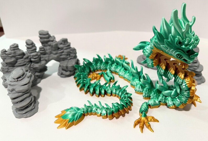 3d Printed Articulated Flexi Imperial Dragon - Lowest Price on Etsy for ...