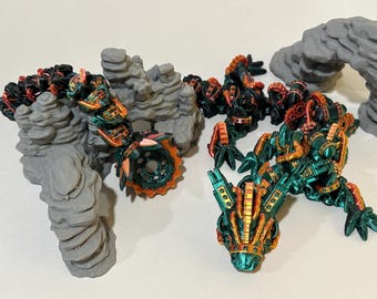3d printed Steampunk flexi articulated Dragon