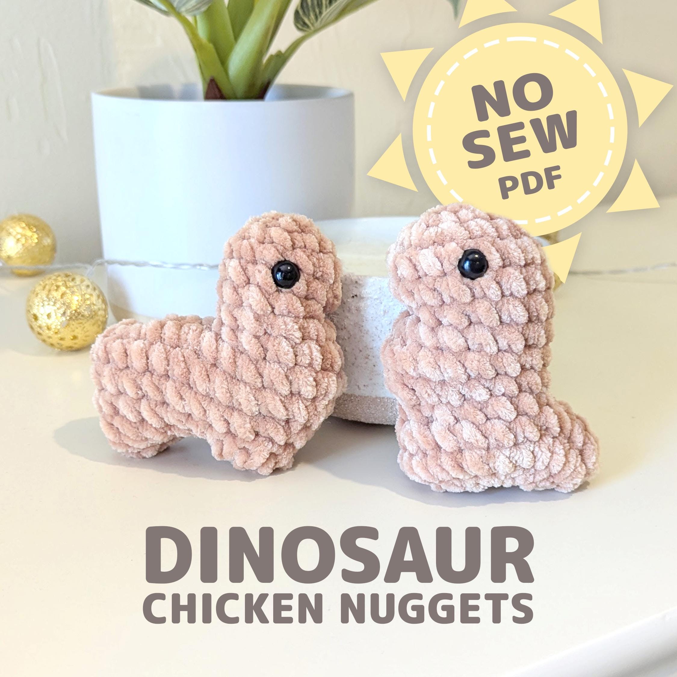 22 Dino Nugget Crochet Patterns for Playful Plushies, Pillows, and Giftable Makes 18 Dinosaur Chicken Nuggets Stuffed Animal Pattern