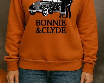 Camiseta de crímenes reales: Gráfico del coche bala de Bonnie y Clyde