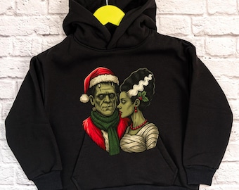 Frankenstein Christmas PNG: Retro Universal Monsters tshirt design Digital Download