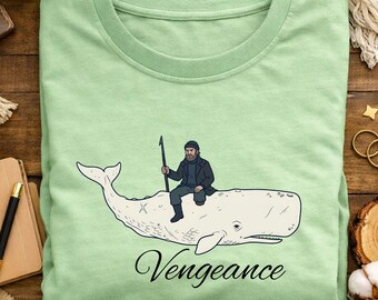 Moby Dick PNG Digital Download, Kapitän Ahab Weißwal T-Shirt Design, Nautische Grafik, Seekapitän Mug Wrap Clip Art