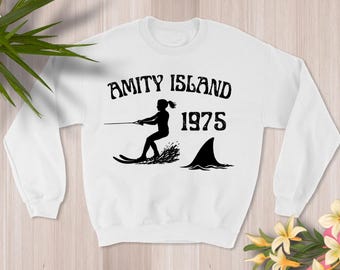 JAWS PNG de Amity Island: Diseño retro de la Semana del Tiburón (Descarga digital)