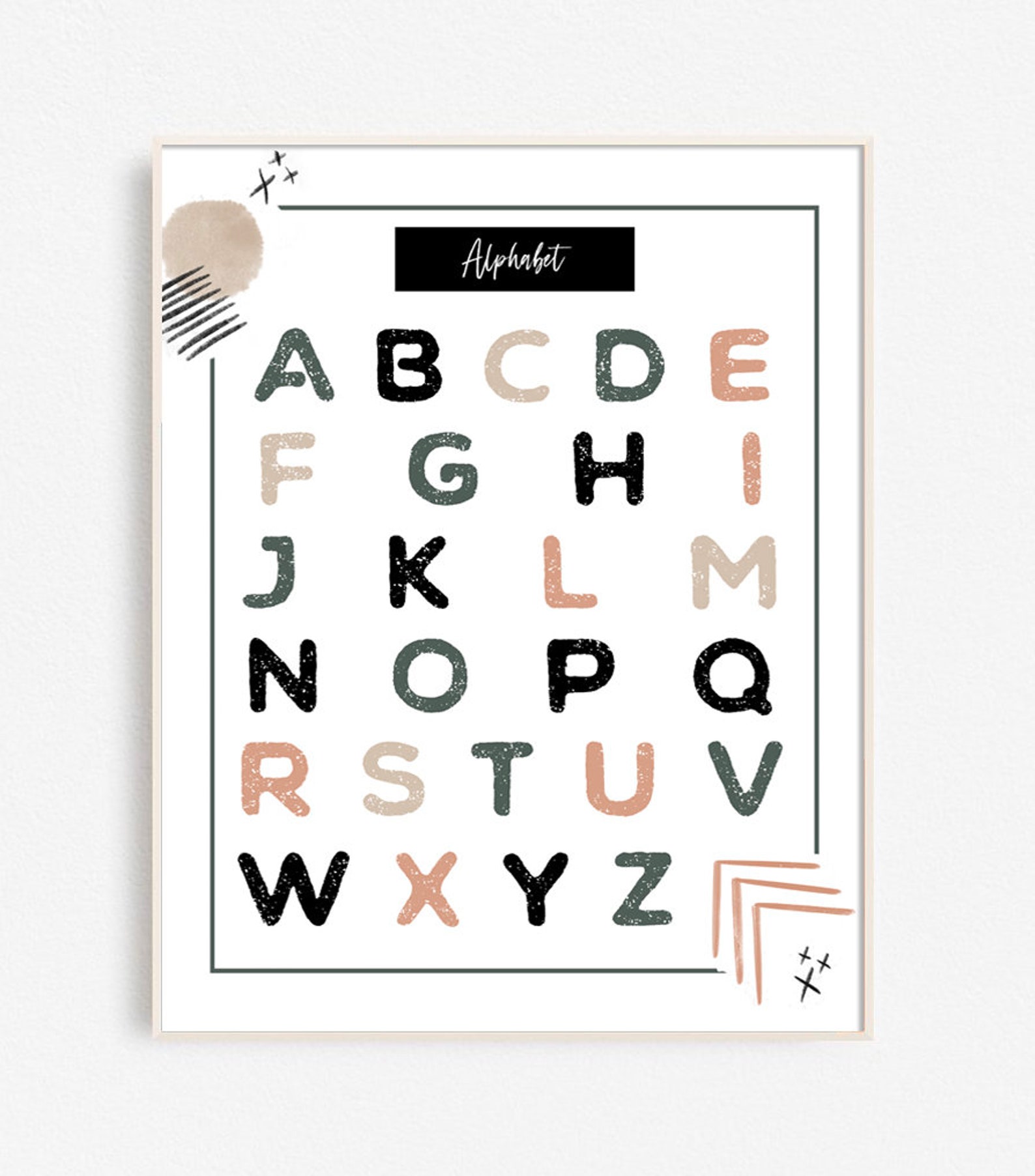 Modern Alphabet Poster | Etsy