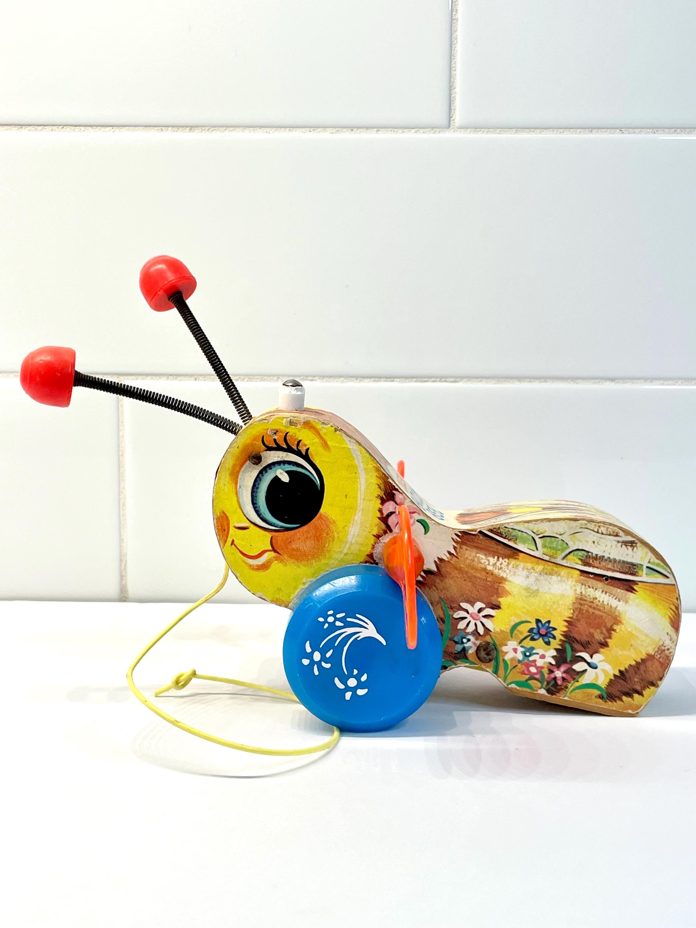 Vintage Fisher Price Queen Buzzy Bee Pull Toy 444 - Etsy