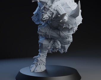 Charging Minotaur - Star Player - Fantasy Football  - Designed by Brutefun Miniatures