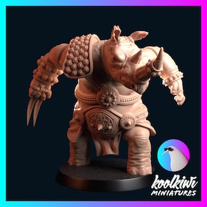 Rhinogre  - Star Player - Fantasy Football  - Designed by KoolKiwi Miniatures